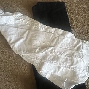 Boys White Button Down Shirt & Black Pants Worn Once SZ 14- The Childrens Place